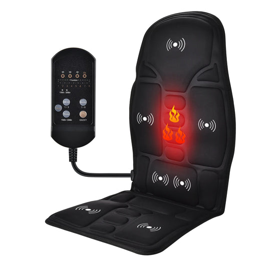 🌟 Heated Massage Chair Pad – Ultimate Comfort for Home & Car