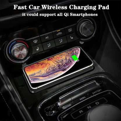 Fast Wireless Car Charger Pad for iPhone 16-12 & Samsung S24/S23 Series