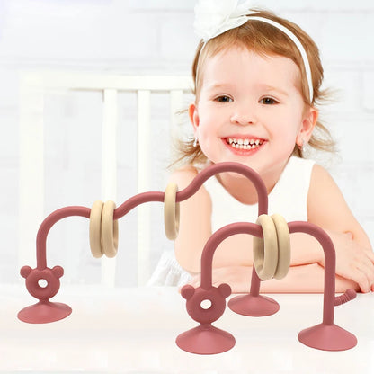 1pc Silicone Bead Maze Toy – Early Learning Puzzle for Babies & Toddlers