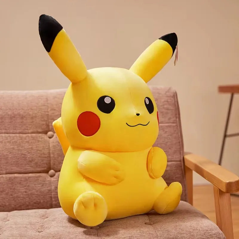 Kawaii Pikachu Plush Doll – Large Anime Pokémon Stuffed Toy for Room Décor & Gifts