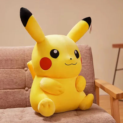 Kawaii Pikachu Plush Doll – Large Anime Pokémon Stuffed Toy for Room Décor & Gifts