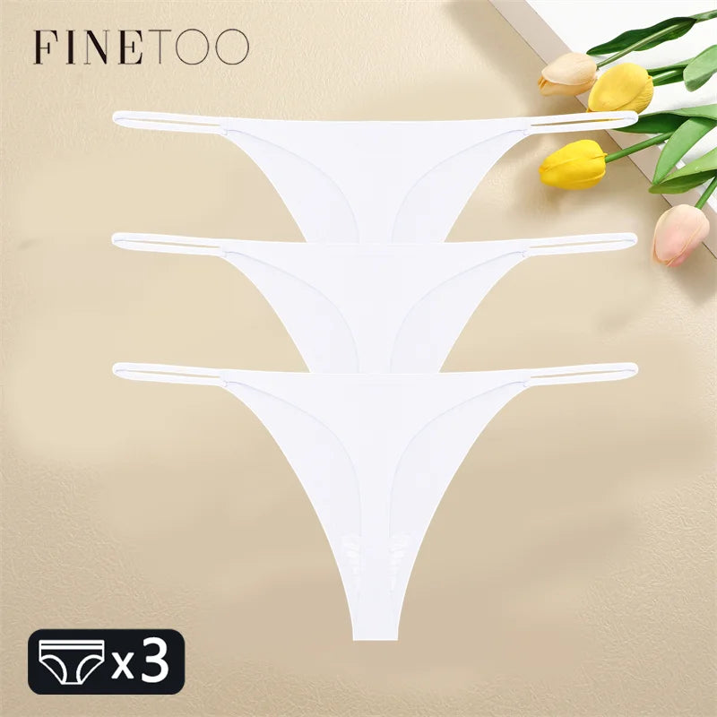 3PCS Set Seamless Thong Panty  – Sexy Low Waist Bikini Panty  for Women