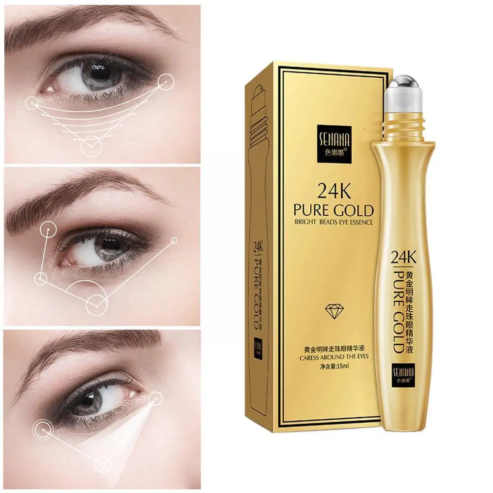 24K Gold Eye Roller Cream – Hydrating & Dark Circle Removal Eye Cream