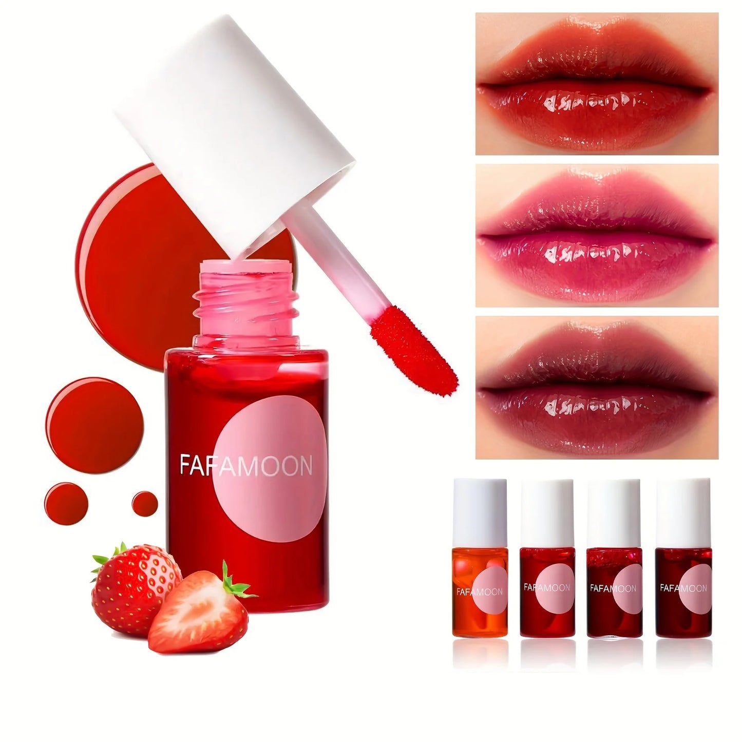 💋  Fruity Lip Gloss Tint – Bold Color & Moisturizing Formula!