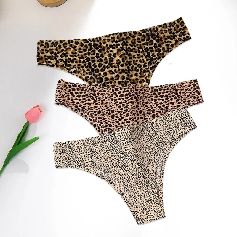 3PCS Set Leopard Panty – Ultra-Soft & Breathable Ice Silk Underwear