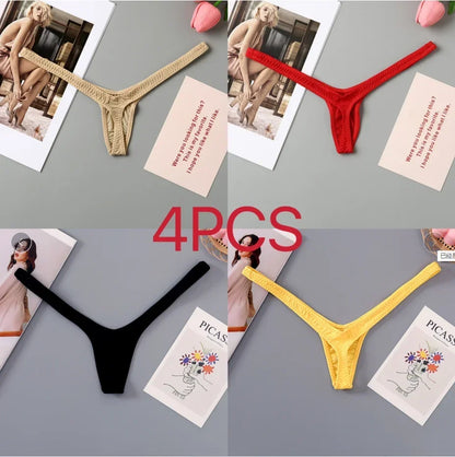 2/4PCS Set Deep V Thong – Sexy & Breathable Mini Bikini Panty for Women