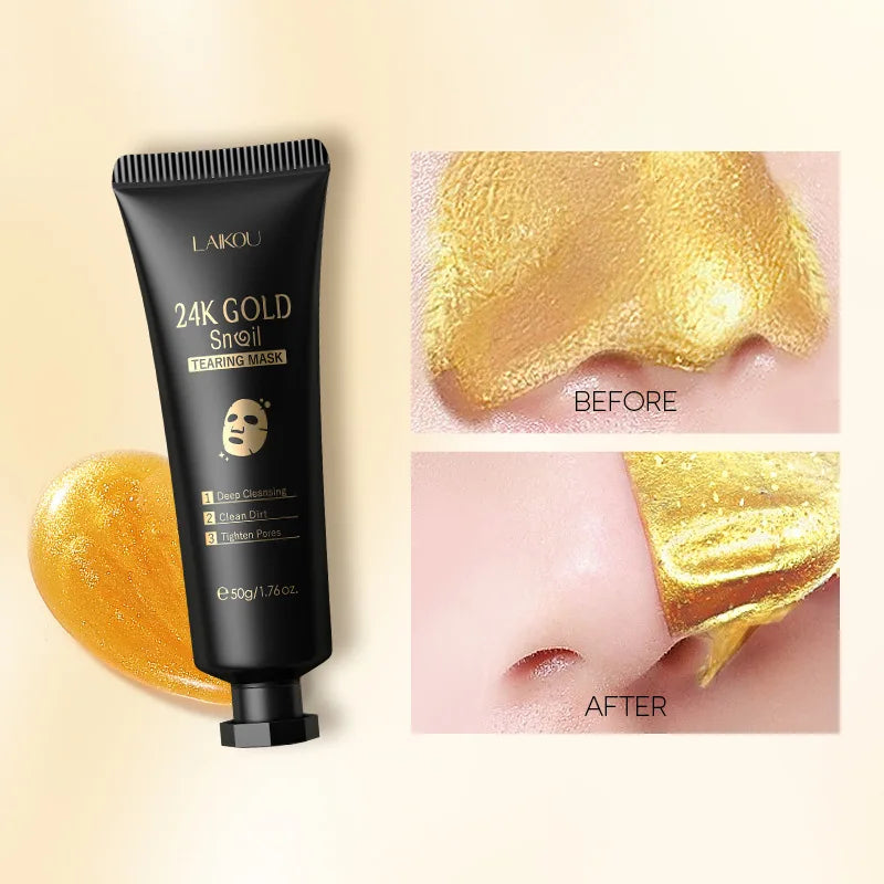 24K Gold Sakura Peel-Off Mask – Deep Cleansing & Anti-Aging Skincare