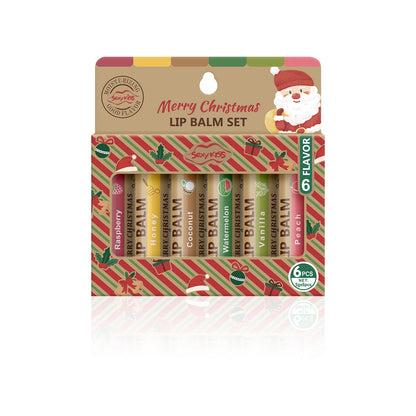 6Pcs Lip Balm Box – Perfect Christmas Gift for Soft & Hydrated Lips