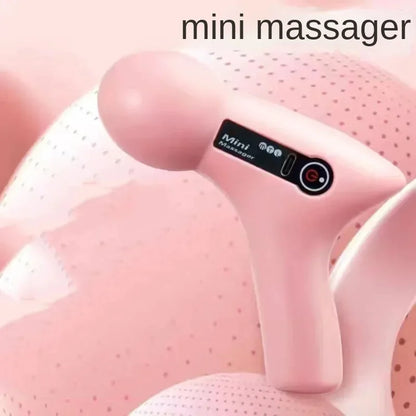 Mini LCD Massage Gun – Portable Deep Tissue Massager for Neck, Foot & Body