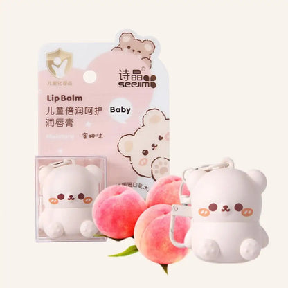 🐻 Cute Little Bear Fruity Lip Balm – Moisturizing & Nourishing for Kids! 🍓🍉