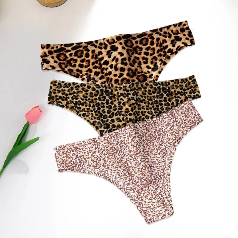 3PCS Set Leopard Panty – Ultra-Soft & Breathable Ice Silk Underwear