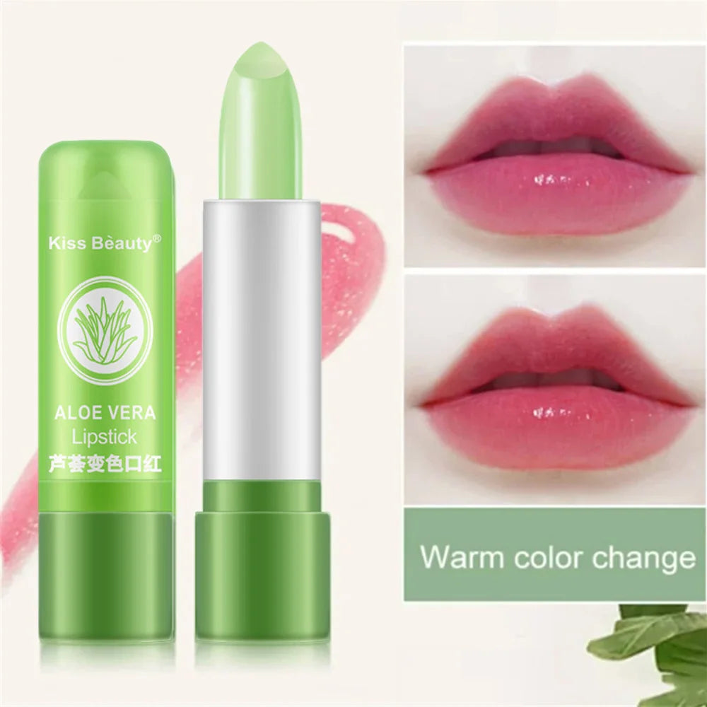 Aloe Vera Color-Changing Lip Balm – Nourishing & Long-Lasting Glow