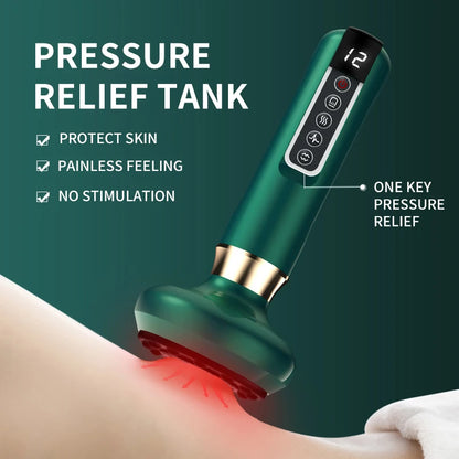 Electric Cupping Massager – Vacuum Suction & Infrared Heat for Deep Muscle Relief