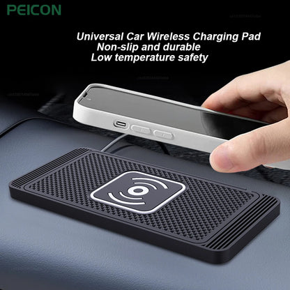 Fast Wireless Car Charger Pad for iPhone 16-12 & Samsung S24/S23 Series