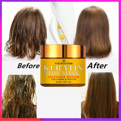 Keratin. Collagen & Biotin Hair Mask  – Deep Repair & Nourishment for Dry, Damaged Hair