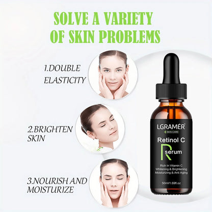 Retinol Anti-Aging Serum – Reduces Fine Lines, Removes Spots, Evens Skin Tone & Moisturizes