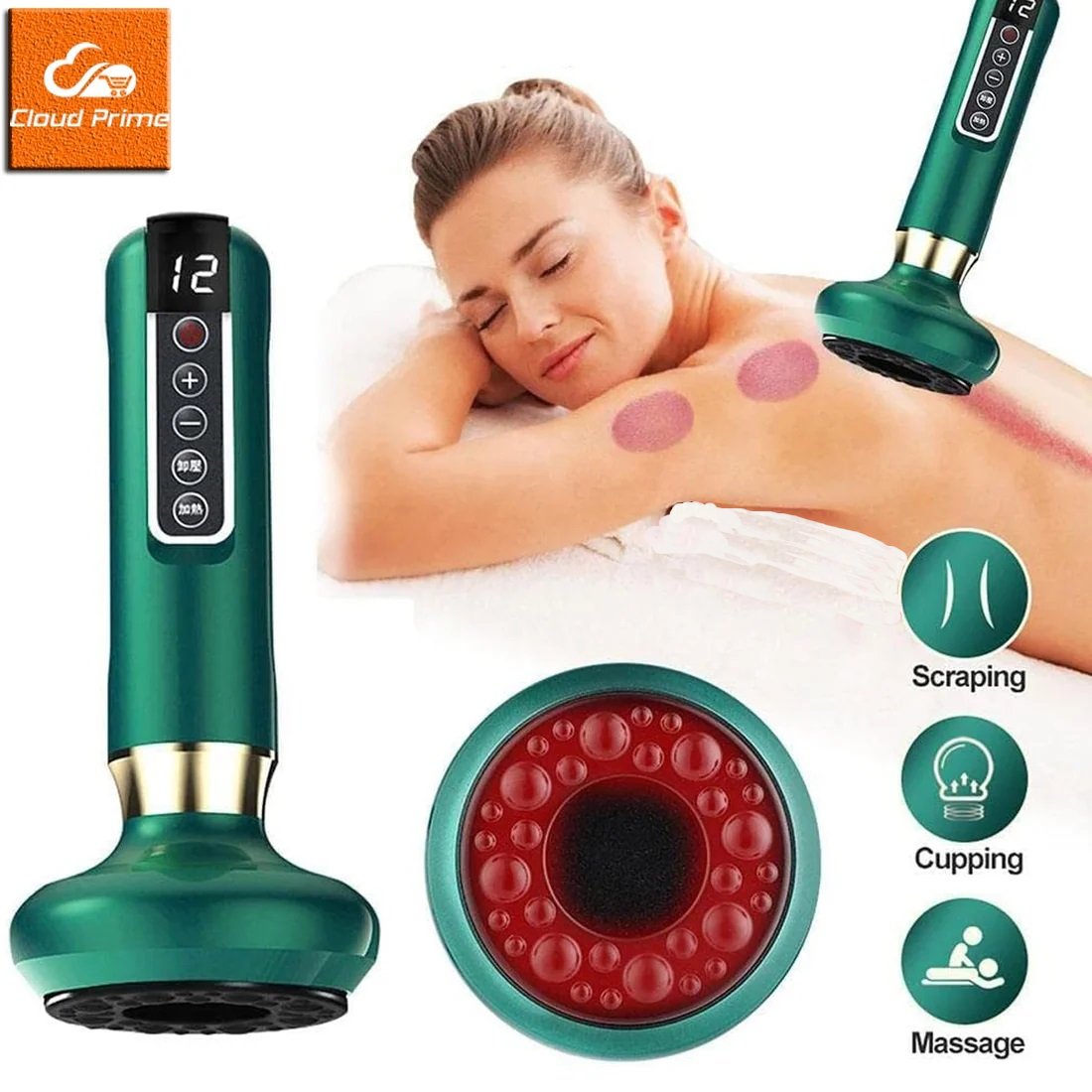 Electric Cupping Massager – Vacuum Suction & Infrared Heat for Deep Muscle Relief