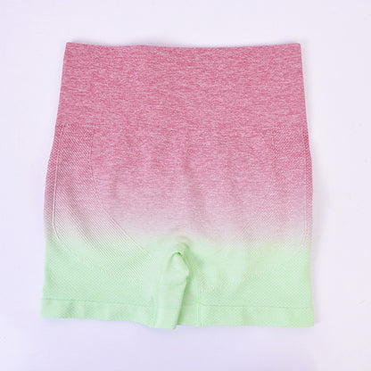 Gradient High Waist Sport Shorts