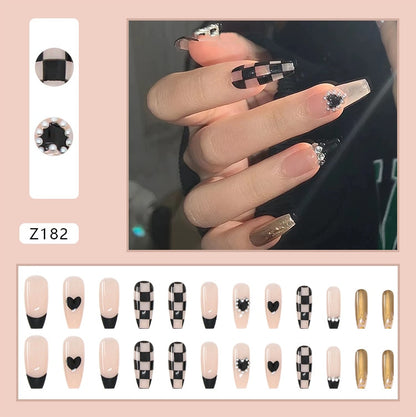 24pcs/box Glue Detachable Fake Nails