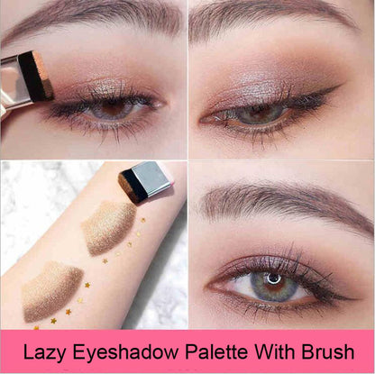 Double Color Gradient Lazy Eye Shadow Makeup