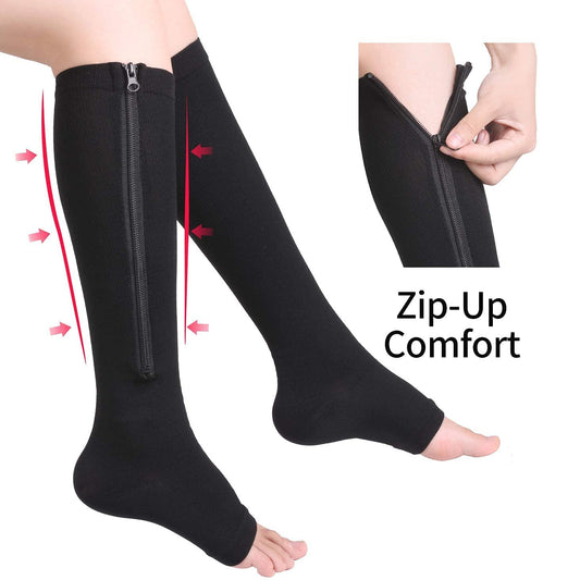 Medical Compression Zipper Leg Support Socks