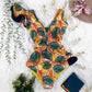 Sexy Floral Ruffle One Piece Swimsuit
