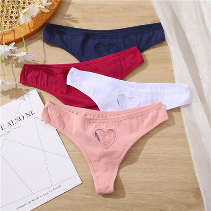 Heart Hollow Out Thong Panties