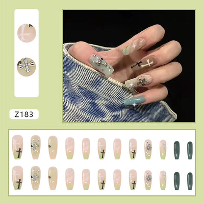 24pcs/box Glue Detachable Fake Nails