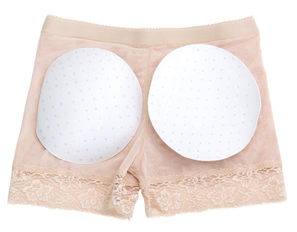 High Waist Lace Padded Butt Lifter Boyshort Shaper