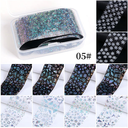 10Pcs/Bag Marble Nail Art Transfer Foil Sticker