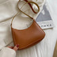 Retro Solid Color PU Leather Shoulder Bag