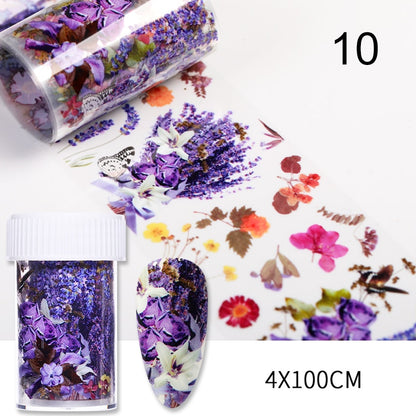 10Pcs/Bag Marble Nail Art Transfer Foil Sticker