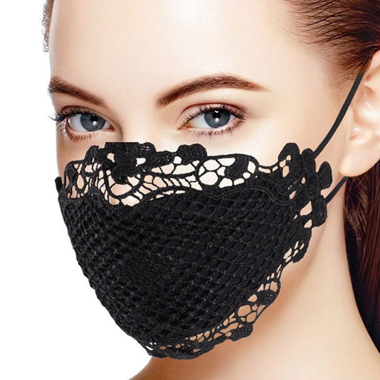 Delicate Lace Applique Reusable Face Mask