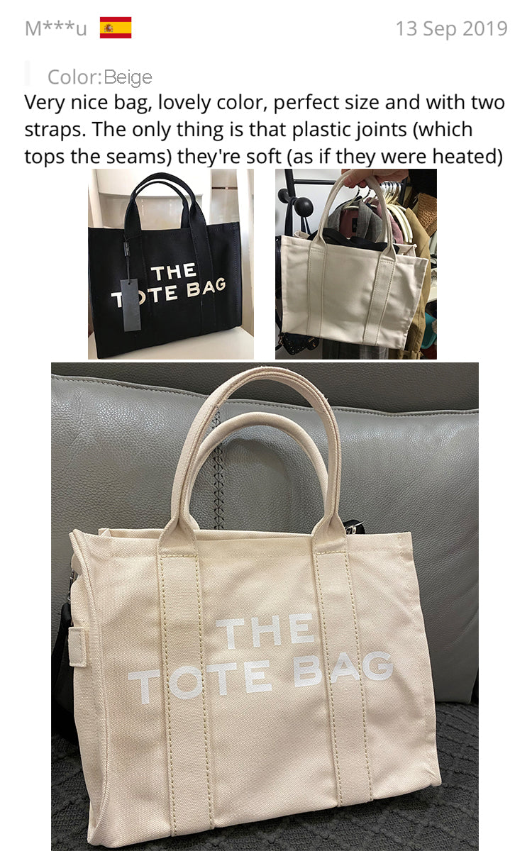 Canvas Large Capacity Tote Handbag