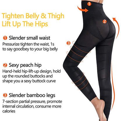 Leg Slimming Body Shaper Anti Cellulite Compression Leggings