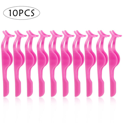 10pcs EyeLashes Tweezers Forceps