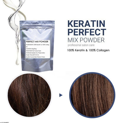 100% Collagen and 100% Keratin Prefect Mix Powder For Hair Nourishment