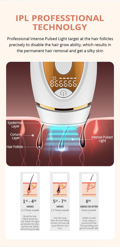 999000 Flashes IPL Epilator LCD Laser Hair Removal