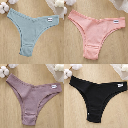 4PCS/Set Low Waist Cotton Panties