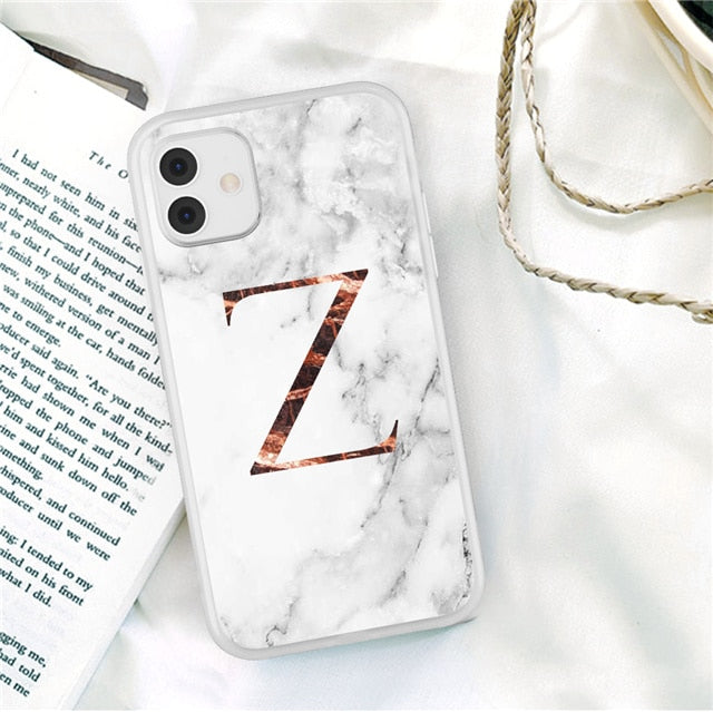 Initial Letter A Z Fashion iPhone Case 13 / 13 Mini / 13Pro / 13 Pro Max