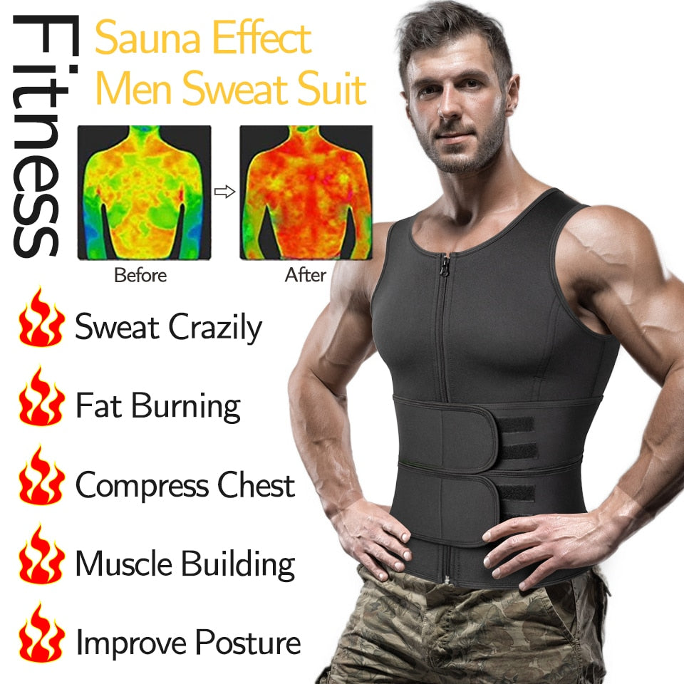 Men Sauna Sweat Vest Trainer