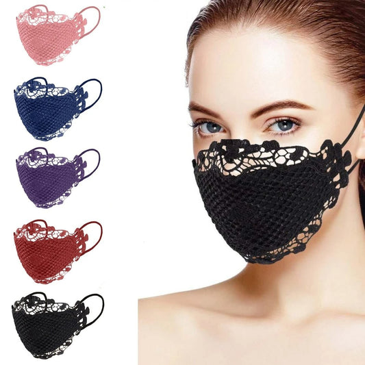 Delicate Lace Applique Reusable Face Mask