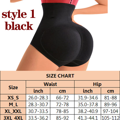 High Waist Tummy Shaper Hip Lift Pad Panty