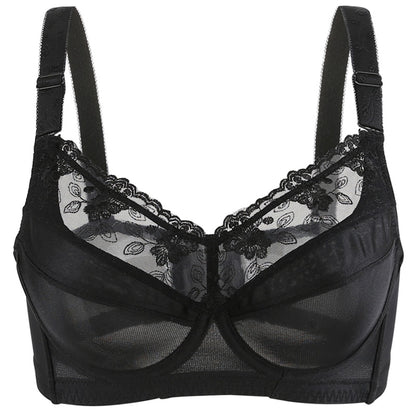 Black Smooth Sexy Full Coverage Underwire Non Padded Bra