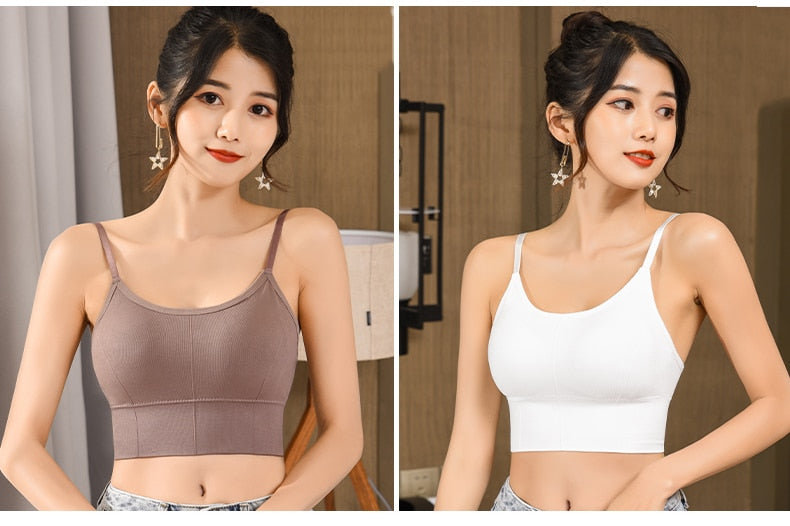 Crop Camisole Top with Removable Pads