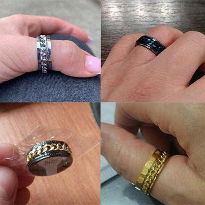 Spinner Chain Punk Ring