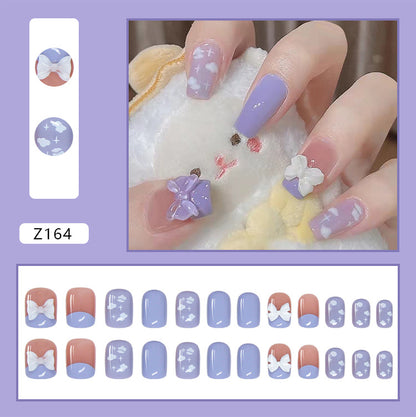 24pcs/box Glue Detachable Fake Nails