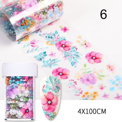 10Pcs/Bag Marble Nail Art Transfer Foil Sticker