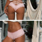 Lace Edge Seamless Back Crossing Hollow Out  Panty