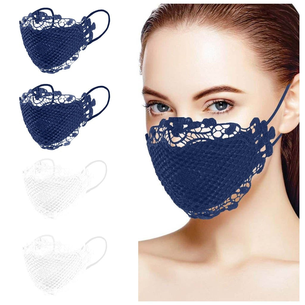Delicate Lace Applique Reusable Face Mask